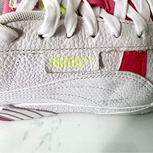 PUMA Cali Wedge White Leather Lifestyle Sneakers - Picture 9 of 16